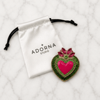 Spilla Cuore Fiori Ribelli - Adorna Studio