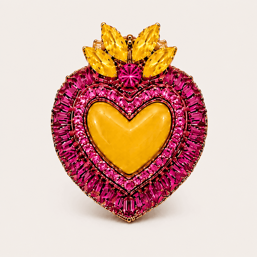Spilla Cuore L'Ora Dorata - Adorna Studio