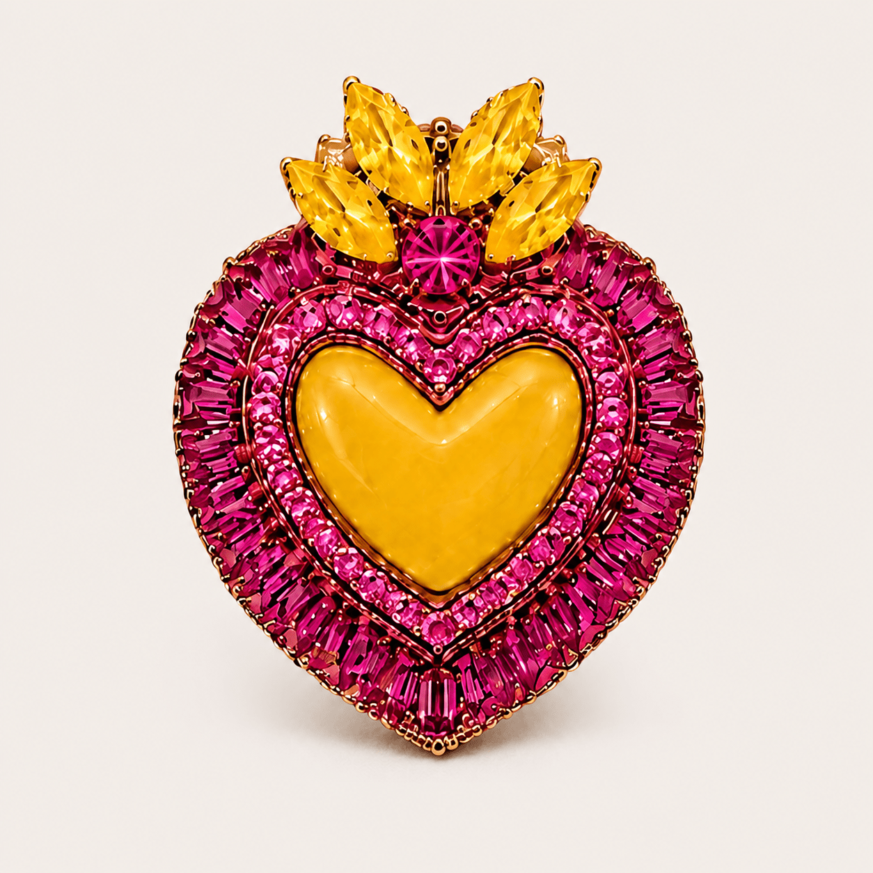 Spilla Cuore L'Ora Dorata - Adorna Studio